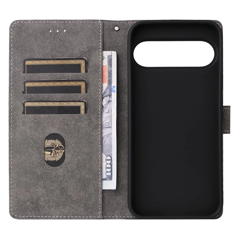 For Google Pixel 10 Pro XL Case Wallet RFID Blocking PU Leather Phone Cover Stand with Strap - Black