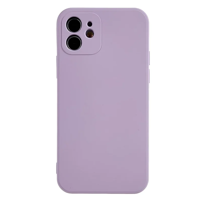 AMORUS For iPhone 12 Case Precise Cutouts TPU Fiber Lining Shockproof Phone Cover - Purple