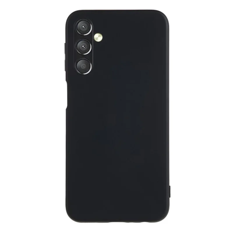 AMORUS For Samsung Galaxy A24 4G (162.1mm) Case Precise Cutouts TPU Fiber Lining Shockproof Phone Cover - Black