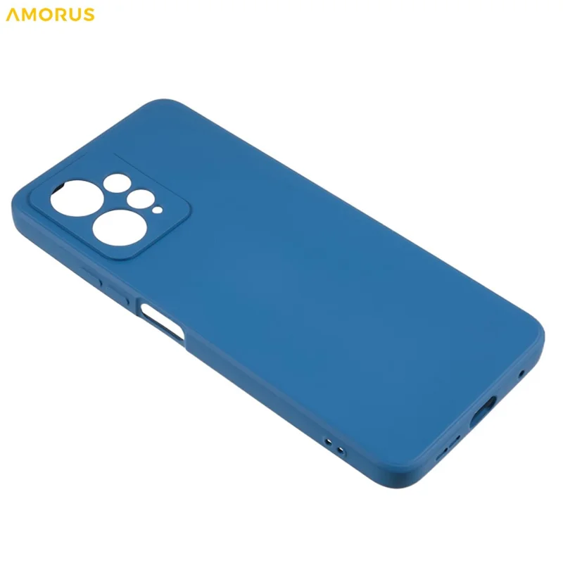 AMORUS For Xiaomi Redmi Note 12 4G Case Precise Cutouts TPU Fiber Lining Shockproof Phone Cover - Sapphire