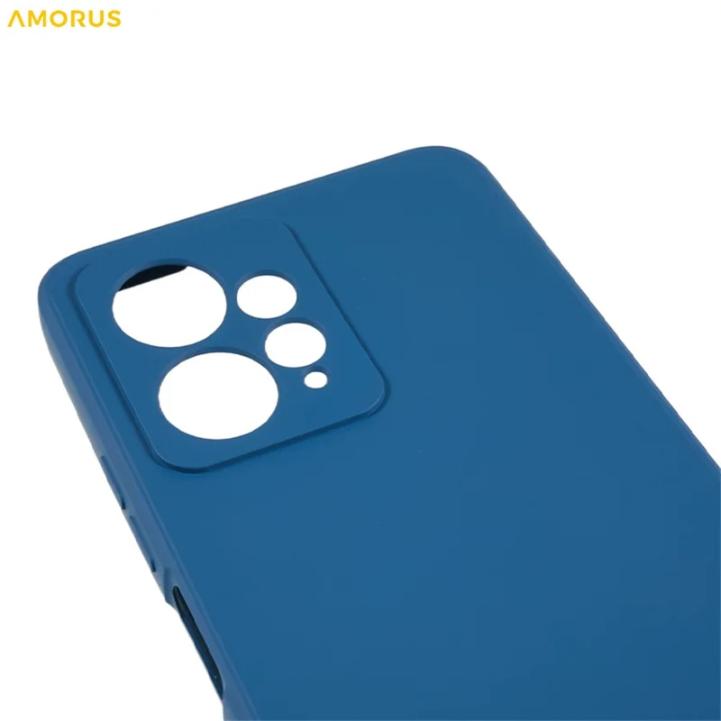 AMORUS For Xiaomi Redmi Note 12 4G Case Precise Cutouts TPU Fiber Lining Shockproof Phone Cover - Sapphire