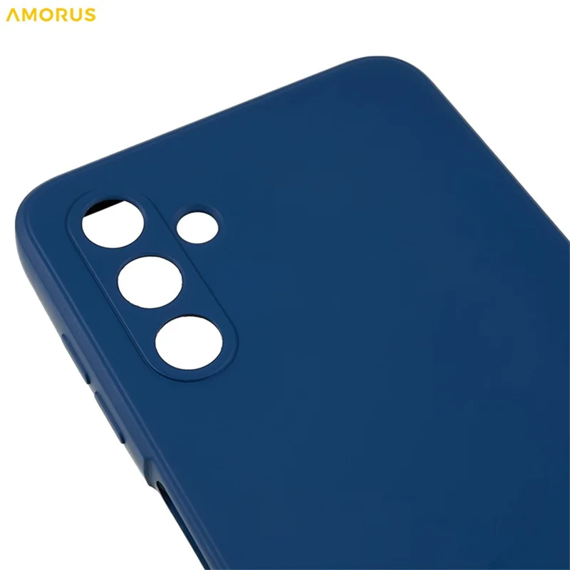 AMORUS For Samsung Galaxy A13 5G Case Precise Cutouts TPU Fiber Lining Shockproof Phone Cover - Sapphire