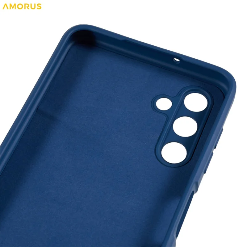 AMORUS For Samsung Galaxy A13 5G Case Precise Cutouts TPU Fiber Lining Shockproof Phone Cover - Sapphire