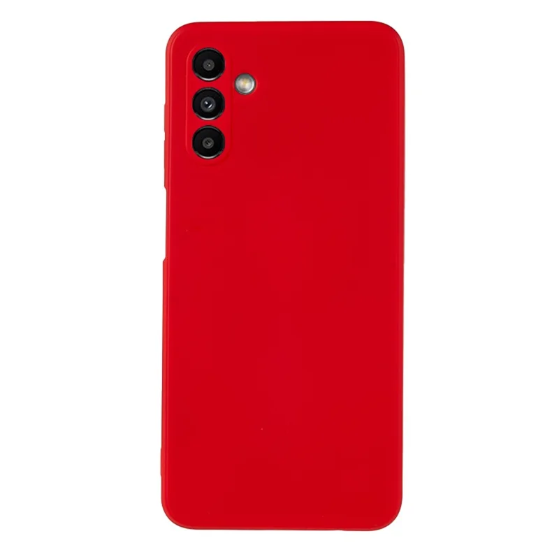 AMORUS For Samsung Galaxy A13 5G Case Precise Cutouts TPU Fiber Lining Shockproof Phone Cover - Red
