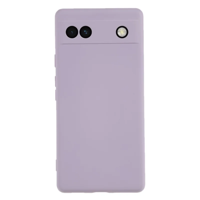 AMORUS For Google Pixel 6a Case Precise Cutouts TPU Fiber Lining Shockproof Phone Cover - Purple