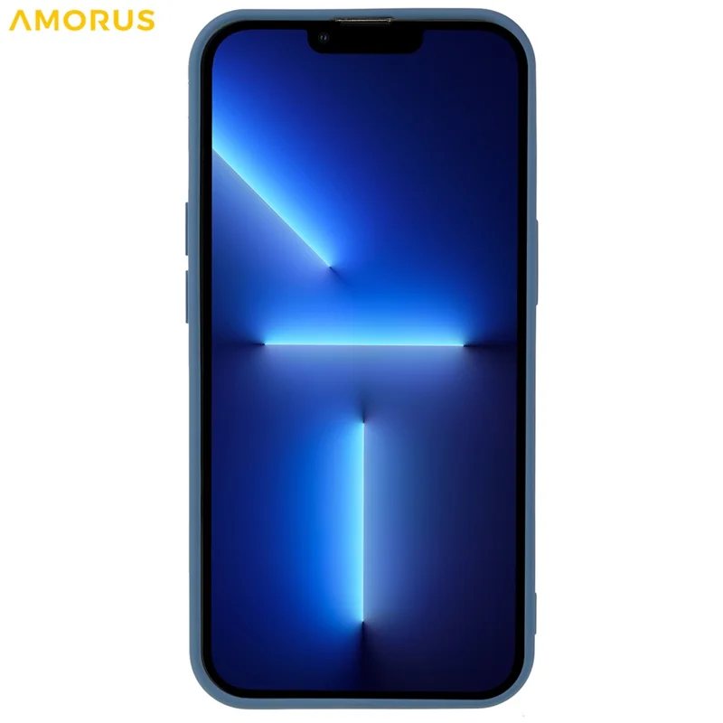AMORUS For iPhone 13 Pro Max Case Precise Cutouts TPU Fiber Lining Shockproof Phone Cover - Sapphire