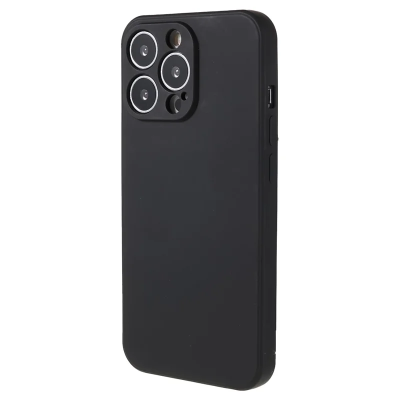 AMORUS For iPhone 13 Pro Case Precise Cutouts TPU Fiber Lining Shockproof Phone Cover - Black