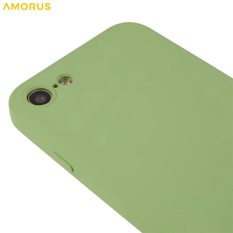 AMORUS TPU Чехол для iPhone SE (2022) / (2020) / 8 / 7 Точные вырезы Волокнистая подкладка Противоударный чехол для телефона - Зеленый