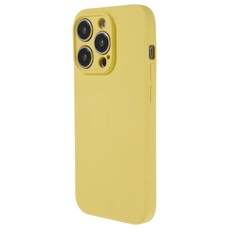 Étui pour iPhone 14 Pro AMORUS Découpes précises Doublure en fibre TPU Coque de téléphone antichoc - Jaune