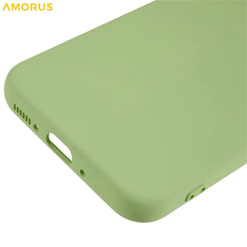 AMORUS For Samsung Galaxy A54 5G Case Precise Cutouts TPU Fiber Lining Shockproof Phone Cover - Matcha Green