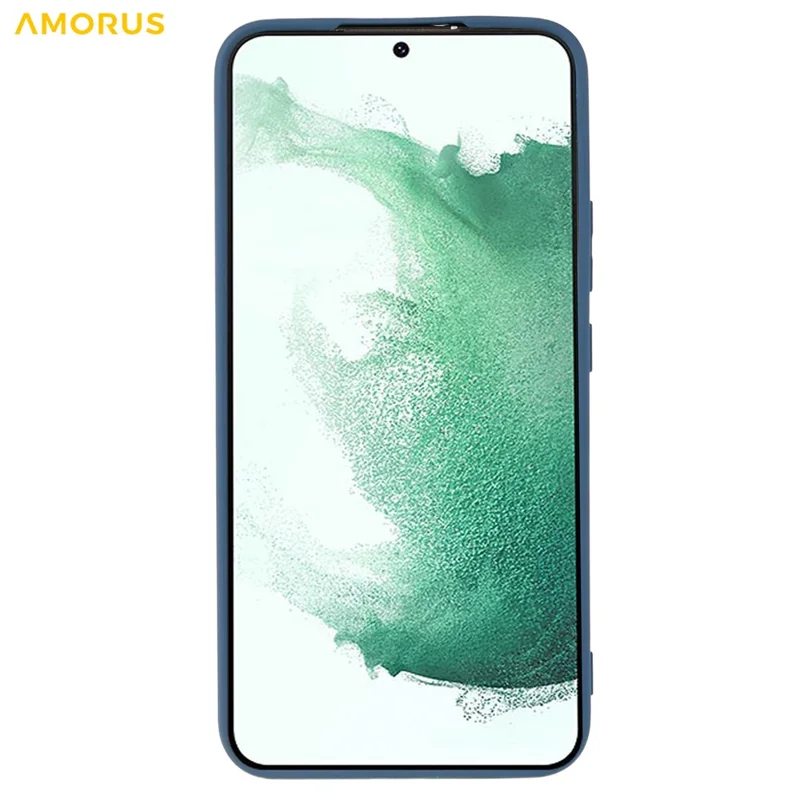 AMORUS For Samsung Galaxy S22 5G Case Precise Cutouts TPU Fiber Lining Shockproof Phone Cover - Sapphire