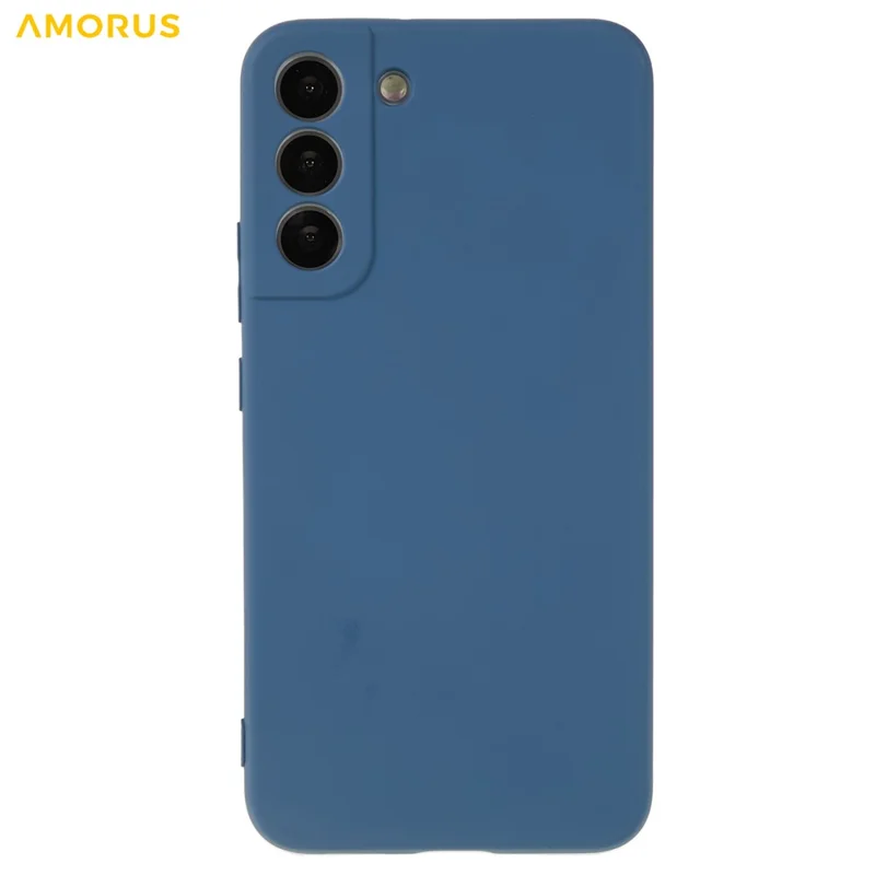 AMORUS For Samsung Galaxy S22 5G Case Precise Cutouts TPU Fiber Lining Shockproof Phone Cover - Sapphire