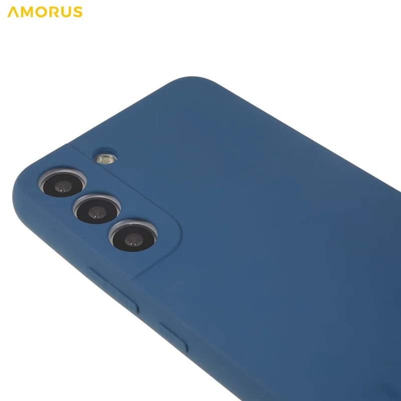 AMORUS For Samsung Galaxy S22 5G Case Precise Cutouts TPU Fiber Lining Shockproof Phone Cover - Sapphire