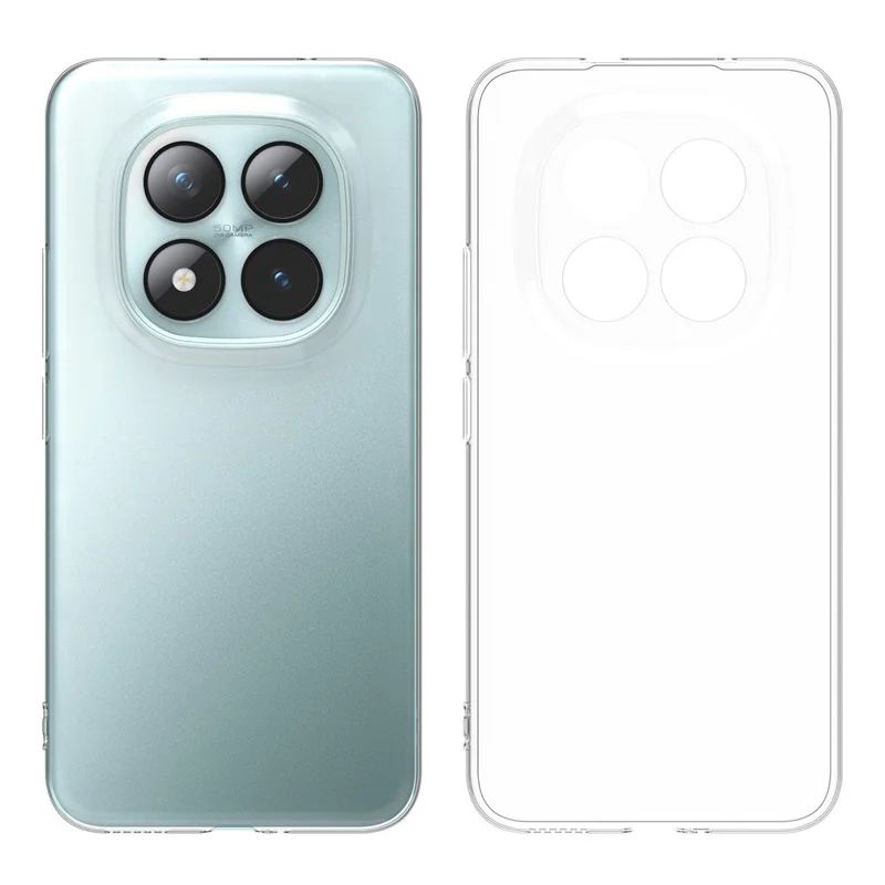 غطاء خلفي لهاتف شاومي ريدمي نوت 15 برو 5G، غطاء شفاف رفيع جدًا مصنوع من مادة TPU مرنة