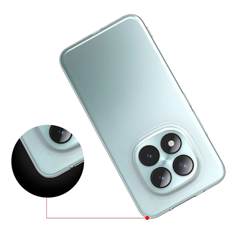 غطاء خلفي لهاتف شاومي ريدمي نوت 15 برو 5G، غطاء شفاف رفيع جدًا مصنوع من مادة TPU مرنة