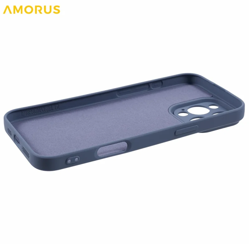 AMORUS Für iPhone 16 Pro Max Hülle Präzise Aussparungen TPU-Faser-Futter Stoßfeste Handyhülle - Lavendel Grau