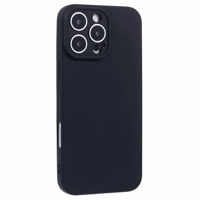 AMORUS For iPhone 16 Pro Max Case Precise Cutouts TPU Fiber Lining Shockproof Phone Cover - Black