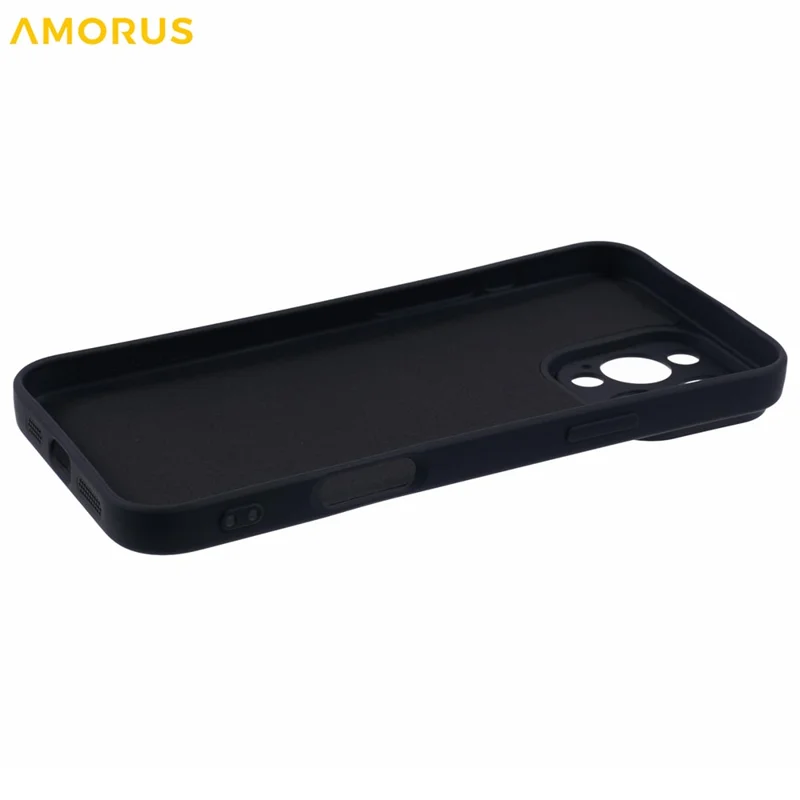 AMORUS For iPhone 16 Pro Max Case Precise Cutouts TPU Fiber Lining Shockproof Phone Cover - Black
