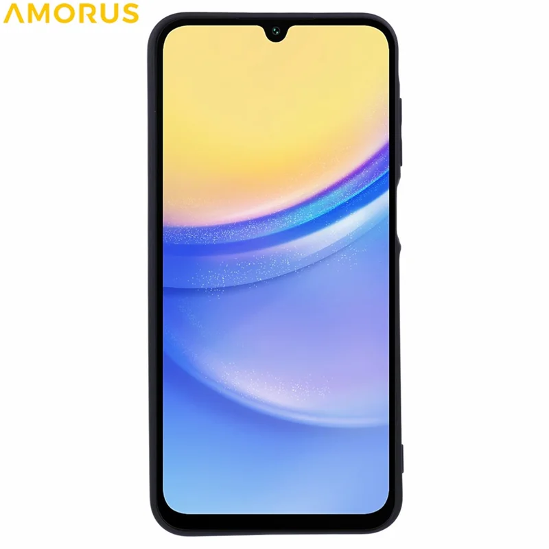 AMORUS For Samsung Galaxy A16 5G  /  4G Case Precise Cutouts TPU Fiber Lining Shockproof Phone Cover - Black