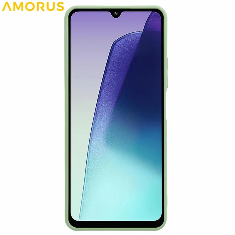 Capa de Telefone AMORUS para Xiaomi Poco C75 4G / Redmi 14R 5G / 14C 4G Recortes Precisos Revestimento de Fibra TPU à Prova de Choque - Verde Matcha