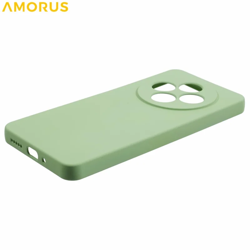 Capa de Telefone AMORUS para Xiaomi Poco C75 4G / Redmi 14R 5G / 14C 4G Recortes Precisos Revestimento de Fibra TPU à Prova de Choque - Verde Matcha