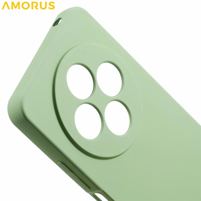 Capa de Telefone AMORUS para Xiaomi Poco C75 4G / Redmi 14R 5G / 14C 4G Recortes Precisos Revestimento de Fibra TPU à Prova de Choque - Verde Matcha