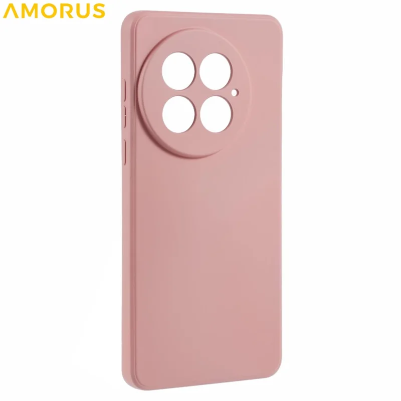 AMORUS For OnePlus 13 Case Precise Cutouts TPU Fiber Lining Shockproof Phone Cover - Pink