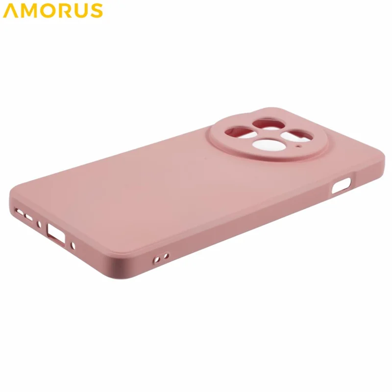 AMORUS For OnePlus 13 Case Precise Cutouts TPU Fiber Lining Shockproof Phone Cover - Pink