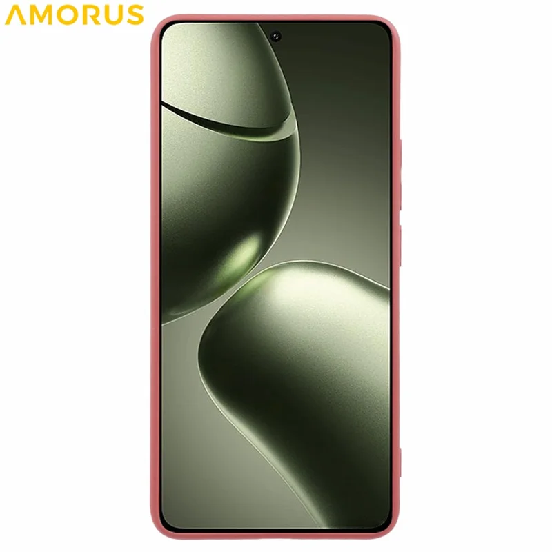AMORUS For Xiaomi 14T Case Precise Cutouts TPU Fiber Lining Shockproof Phone Cover - Hawthorn Red