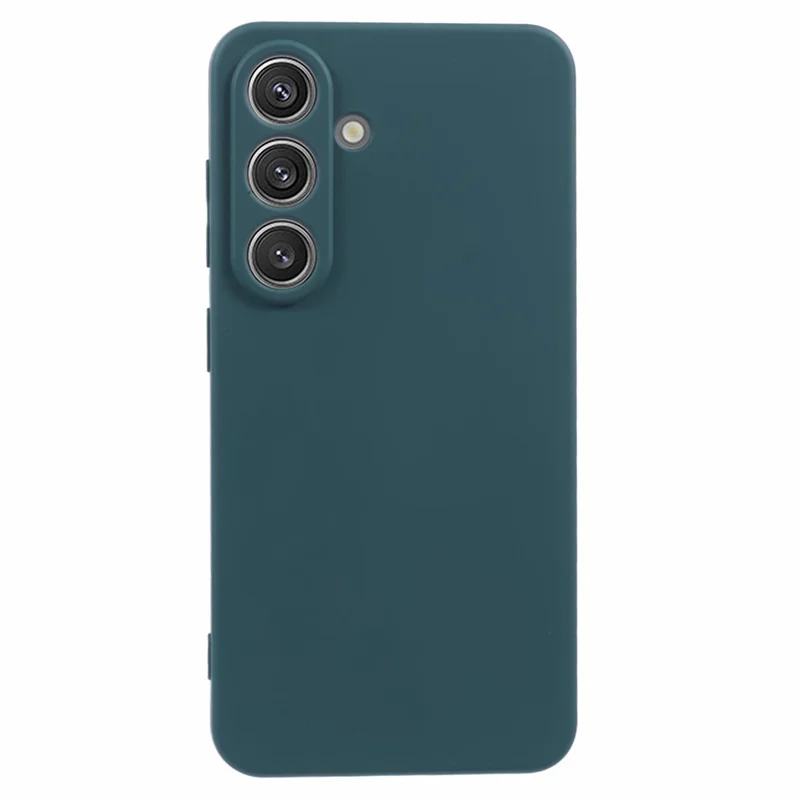 AMORUS For Samsung Galaxy S25 Case Precise Cutouts TPU Fiber Lining Shockproof Phone Cover - Army Green