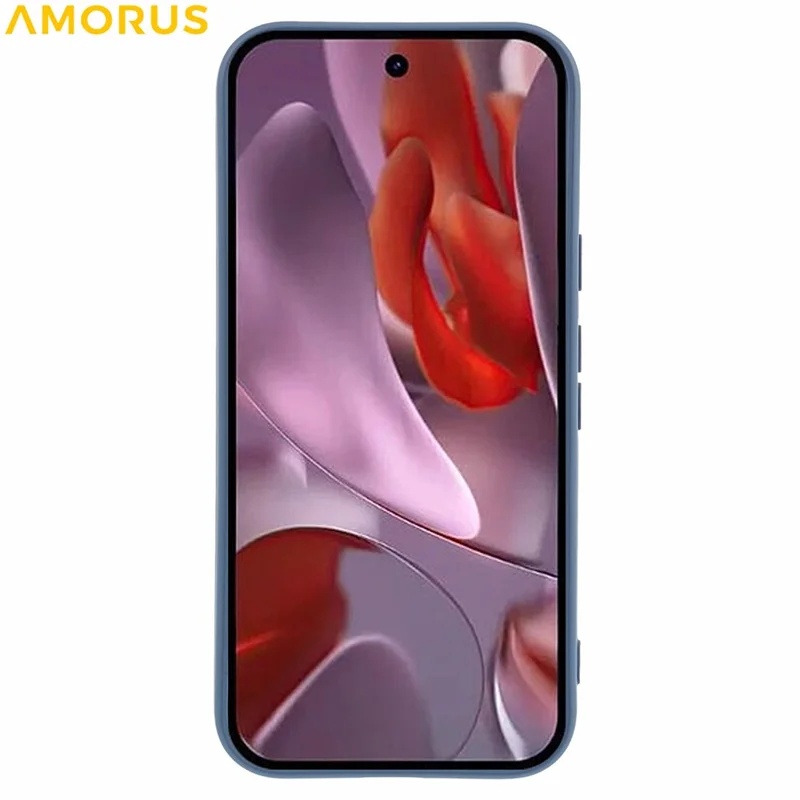 AMORUS For Google Pixel 9a Case Precise Cutouts TPU Fiber Lining Shockproof Phone Cover - Lavender Grey
