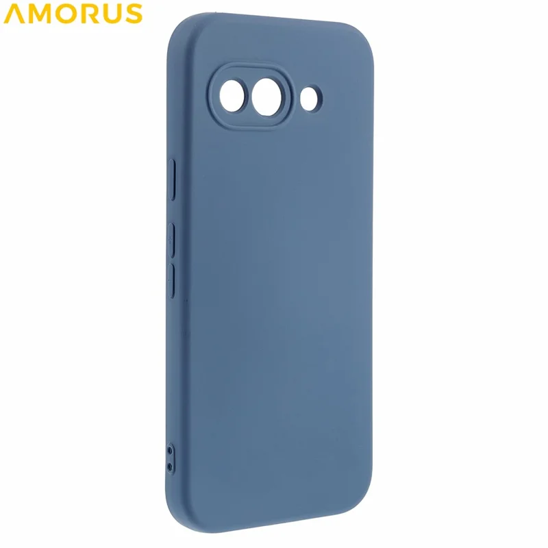 AMORUS For Google Pixel 9a Case Precise Cutouts TPU Fiber Lining Shockproof Phone Cover - Lavender Grey