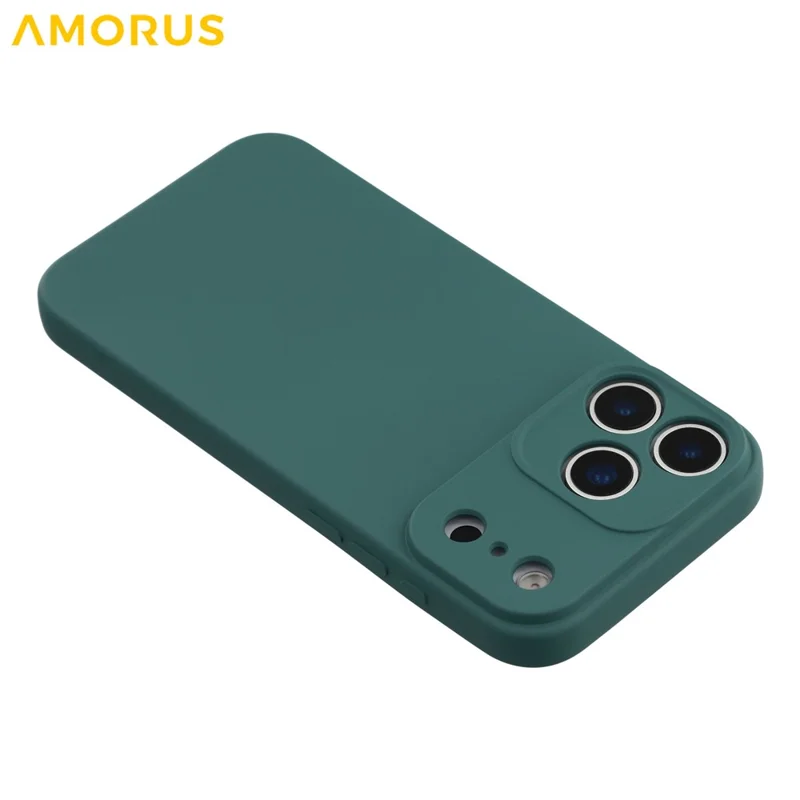 AMORUS For iPhone 17 Pro Case Precise Cutouts TPU Fiber Lining Shockproof Phone Cover - Army Green