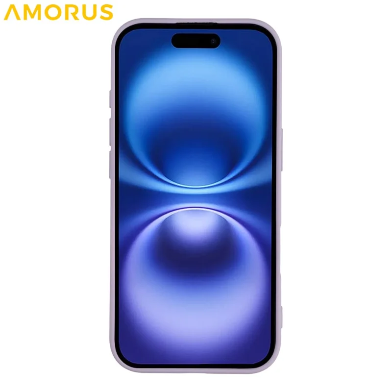 AMORUS For iPhone 17 Case Precise Cutouts TPU Fiber Lining Shockproof Phone Cover - Purple