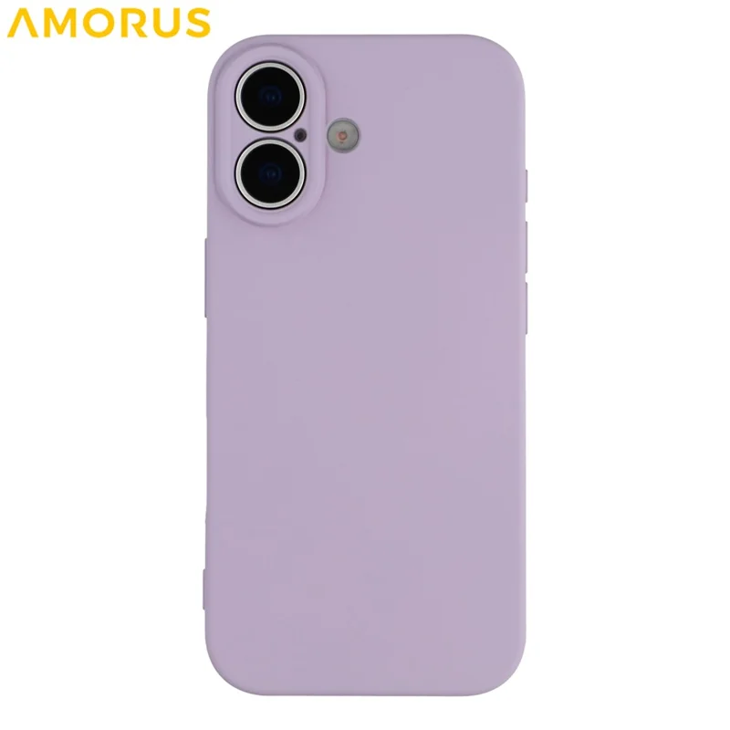 AMORUS For iPhone 17 Case Precise Cutouts TPU Fiber Lining Shockproof Phone Cover - Purple