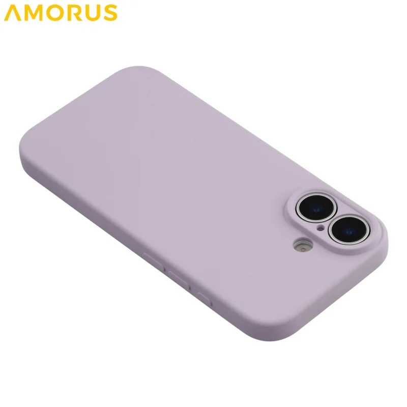 AMORUS For iPhone 17 Case Precise Cutouts TPU Fiber Lining Shockproof Phone Cover - Purple