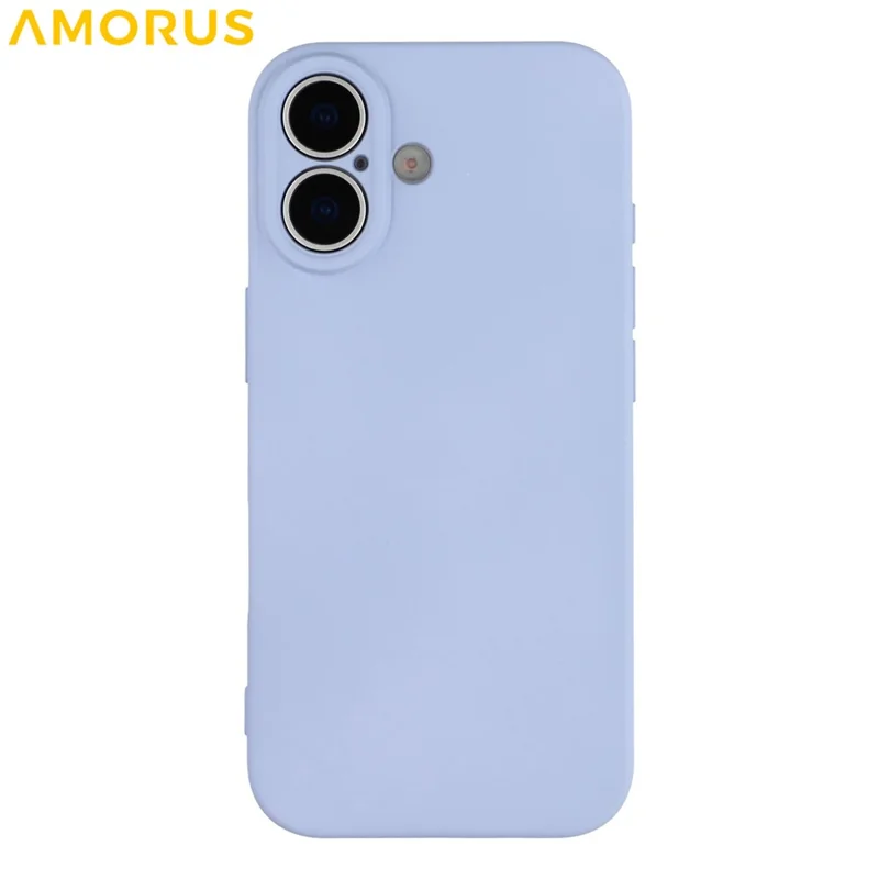 AMORUS For iPhone 17 Case Precise Cutouts TPU Fiber Lining Shockproof Phone Cover - Light Purple