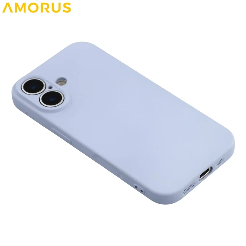 AMORUS For iPhone 17 Case Precise Cutouts TPU Fiber Lining Shockproof Phone Cover - Light Purple
