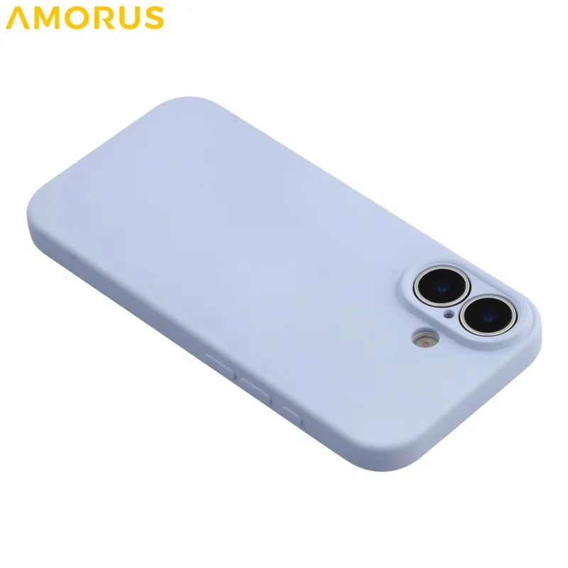 AMORUS For iPhone 17 Case Precise Cutouts TPU Fiber Lining Shockproof Phone Cover - Light Purple