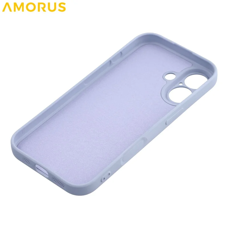 AMORUS For iPhone 17 Case Precise Cutouts TPU Fiber Lining Shockproof Phone Cover - Light Purple