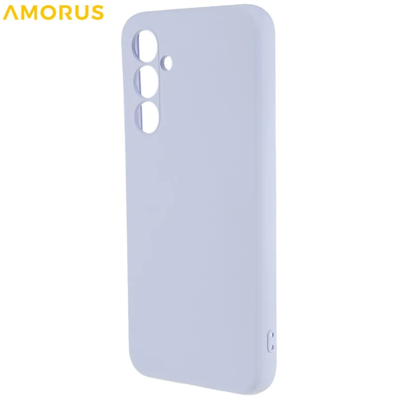 AMORUS For Samsung Galaxy S25 FE Case Precise Cutouts TPU Fiber Lining Shockproof Phone Cover - Purple