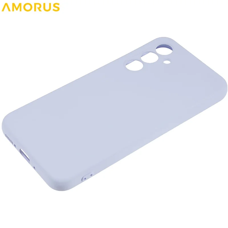 AMORUS For Samsung Galaxy S25 FE Case Precise Cutouts TPU Fiber Lining Shockproof Phone Cover - Purple