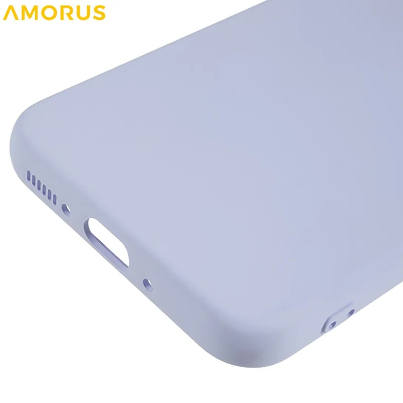 AMORUS For Samsung Galaxy S25 FE Case Precise Cutouts TPU Fiber Lining Shockproof Phone Cover - Purple
