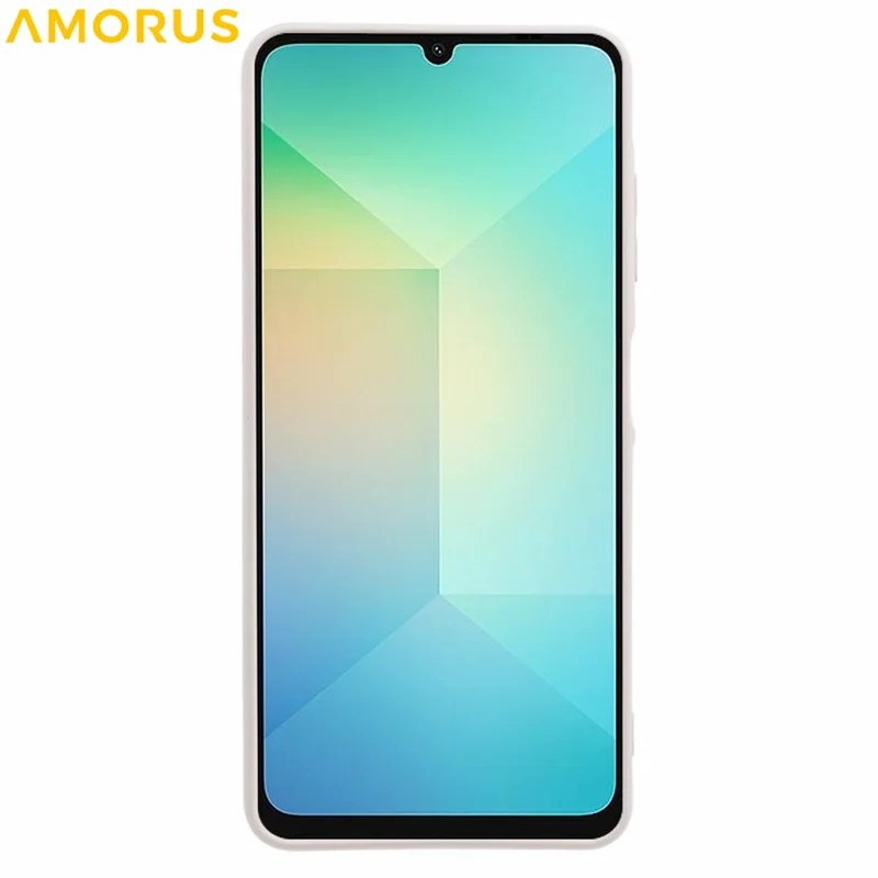 AMORUS For Samsung Galaxy A07 4G Case Precise Cutouts TPU Fiber Lining Shockproof Phone Cover - White