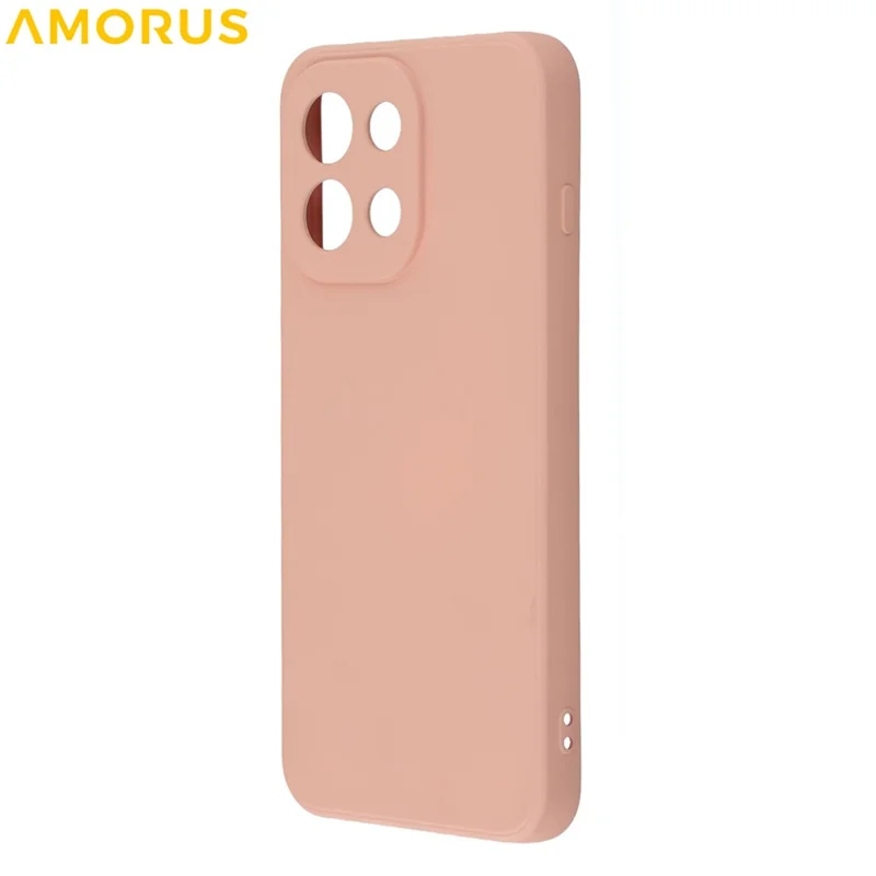 AMORUS For OnePlus 13T 5G Case Precise Cutouts TPU Fiber Lining Shockproof Phone Cover - Pink