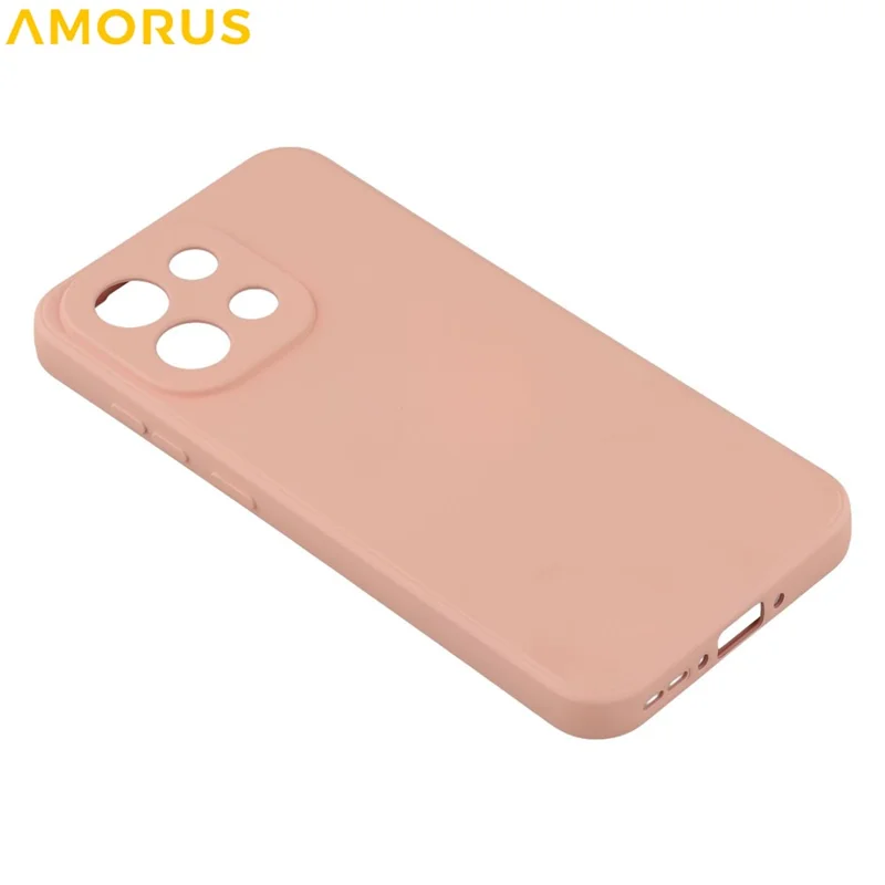 AMORUS For OnePlus 13T 5G Case Precise Cutouts TPU Fiber Lining Shockproof Phone Cover - Pink