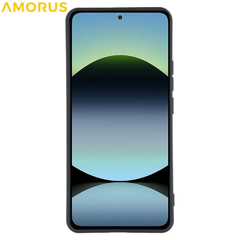 AMORUS For Xiaomi Redmi Note 14 4G (163.25mm) Case Precise Cutouts TPU Fiber Lining Shockproof Phone Cover - Black