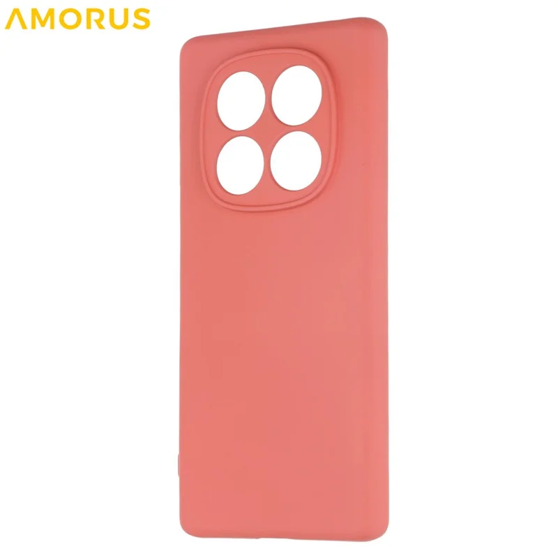 AMORUS Para Xiaomi Redmi Note 14 Pro 4G Funda Cortes Precisos Forro de Fibra TPU Resistente a Golpes Cubierta de Teléfono - Espino Rojo