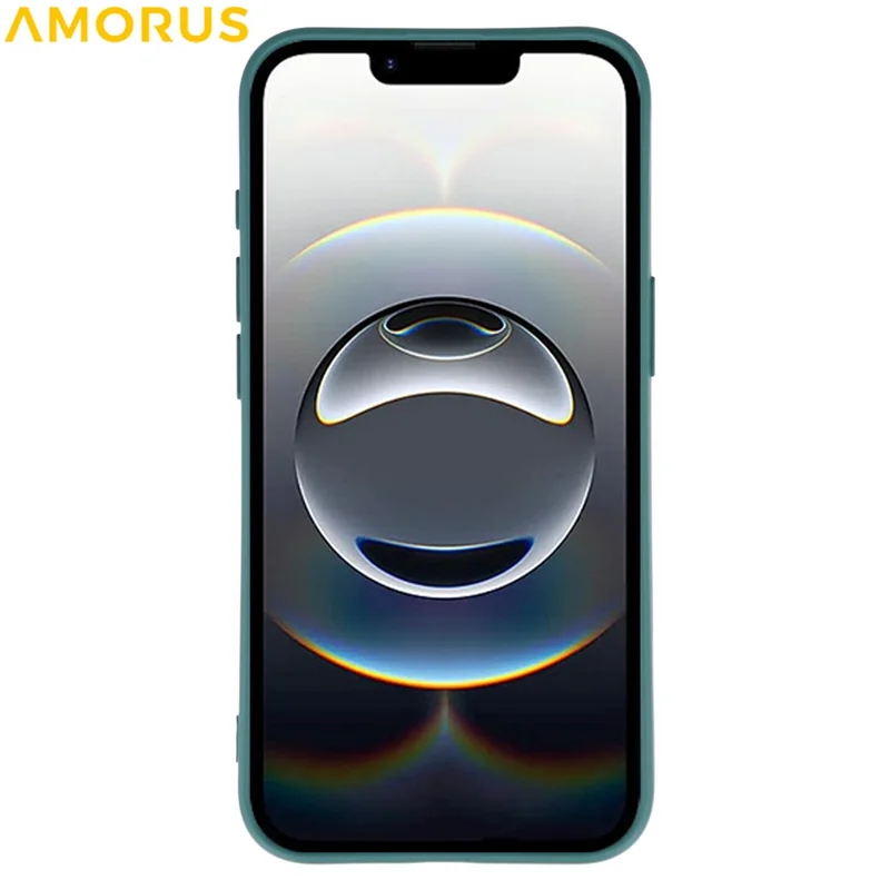 AMORUS For iPhone 16e Case Precise Cutouts TPU Fiber Lining Shockproof Phone Cover - Army Green