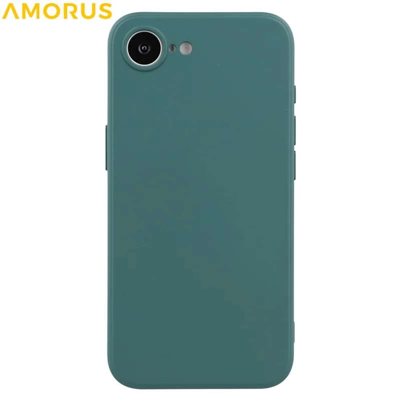AMORUS For iPhone 16e Case Precise Cutouts TPU Fiber Lining Shockproof Phone Cover - Army Green